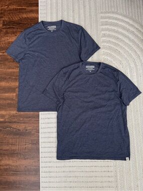 Fair Harbor Kismet Classic Fit Men’s Essential Casual Tee ~ Lot of 2 Navy Tees